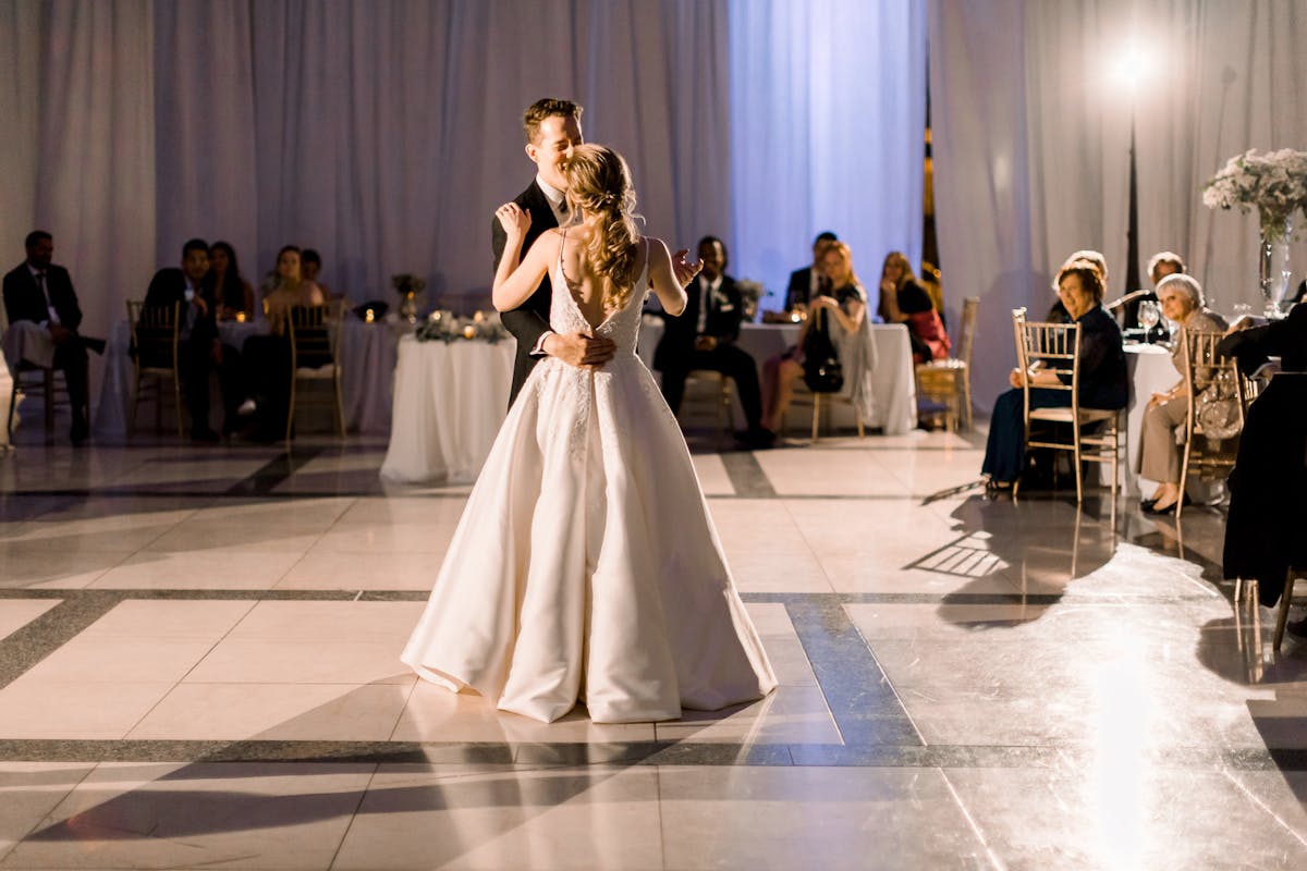 bride & groom first dance at A Timeless Classic Historical Chicago Wedding Venue