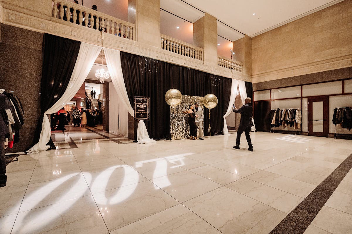 James Bond Casino Themed Holiday Party at a Large Historical Downtown Chicago Venue