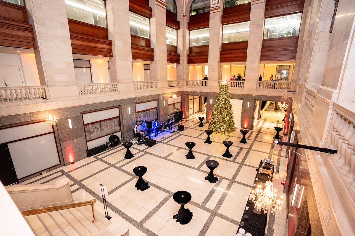 James Bond Casino Themed Holiday Party at a Large Historical Downtown Chicago Venue