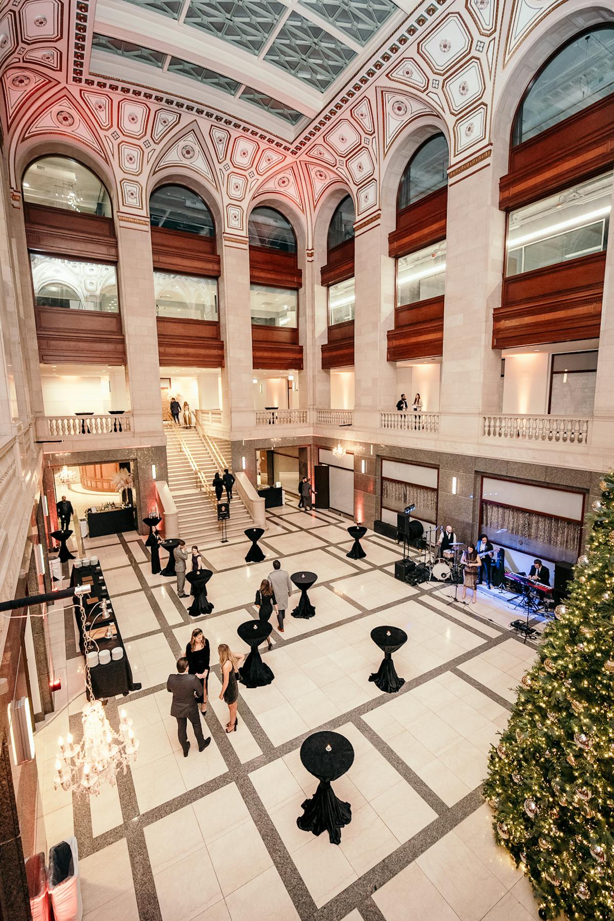 James Bond Casino Themed Holiday Party at a Large Historical Downtown Chicago Venue