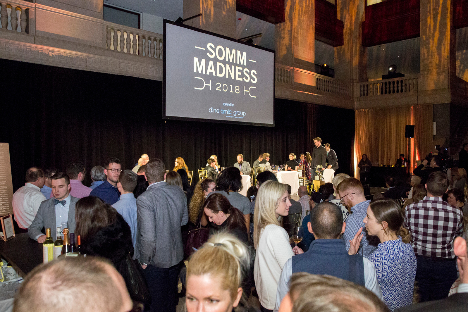 Networking at Somm Madness at a Downtown Chicago Historical Corporate Event Venue