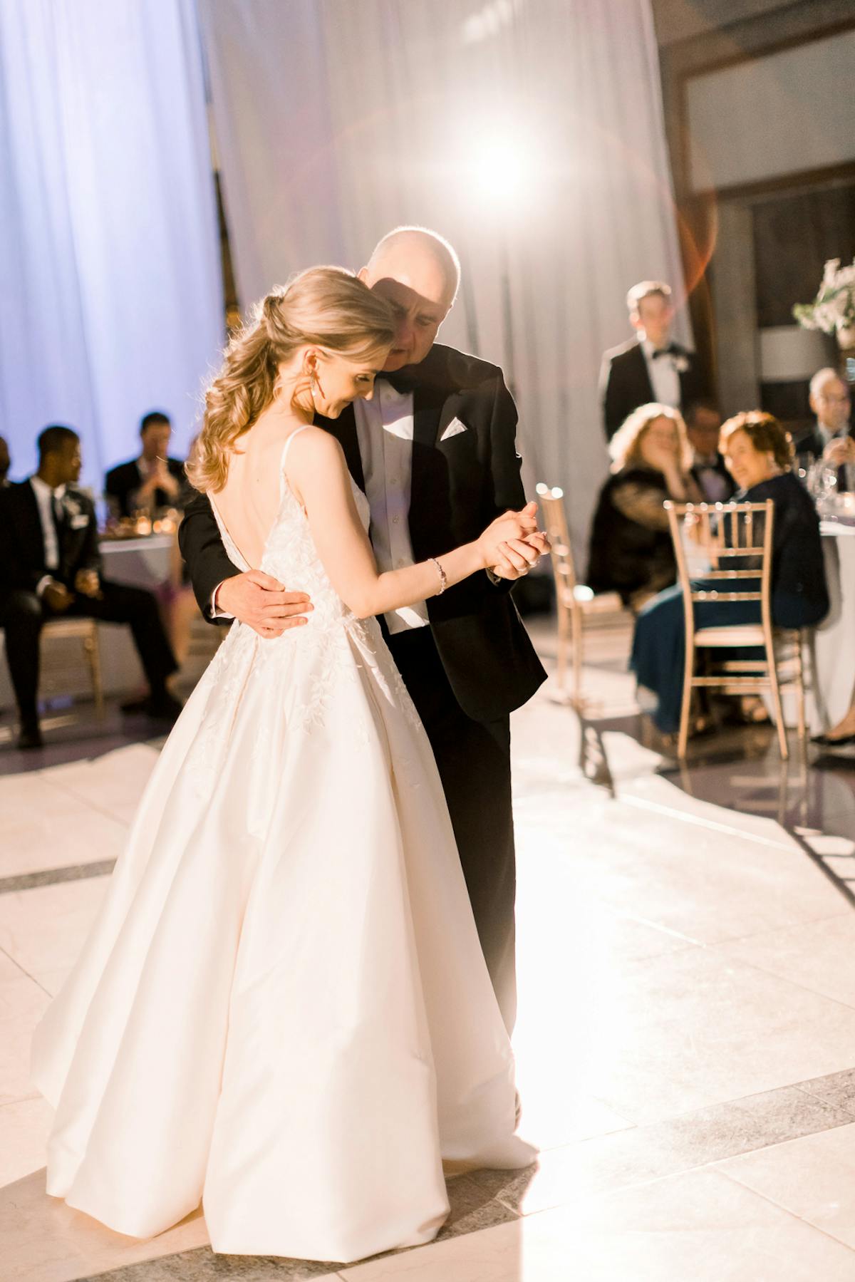 father daughter dance at A Timeless Classic Historical Chicago Wedding Venue