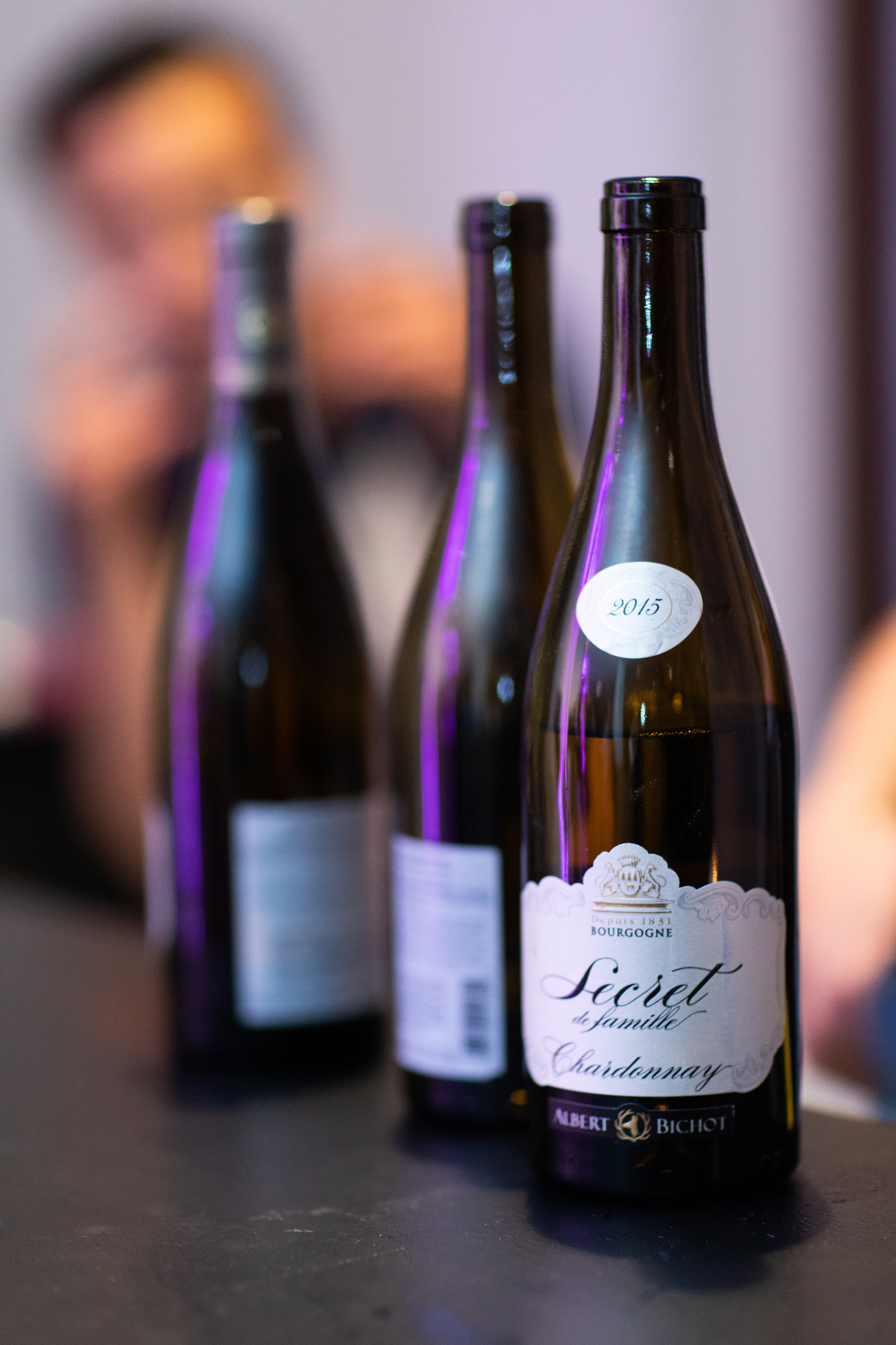 a close up of a bottle of wine