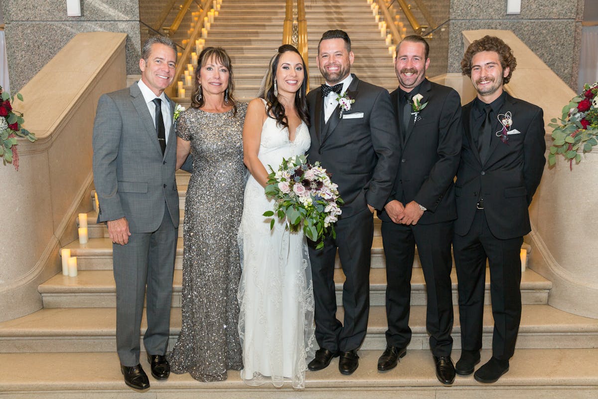 a group of people posing for a photo