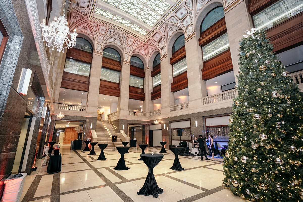 James Bond Casino Themed Holiday Party at a Large Historical Downtown Chicago Venue