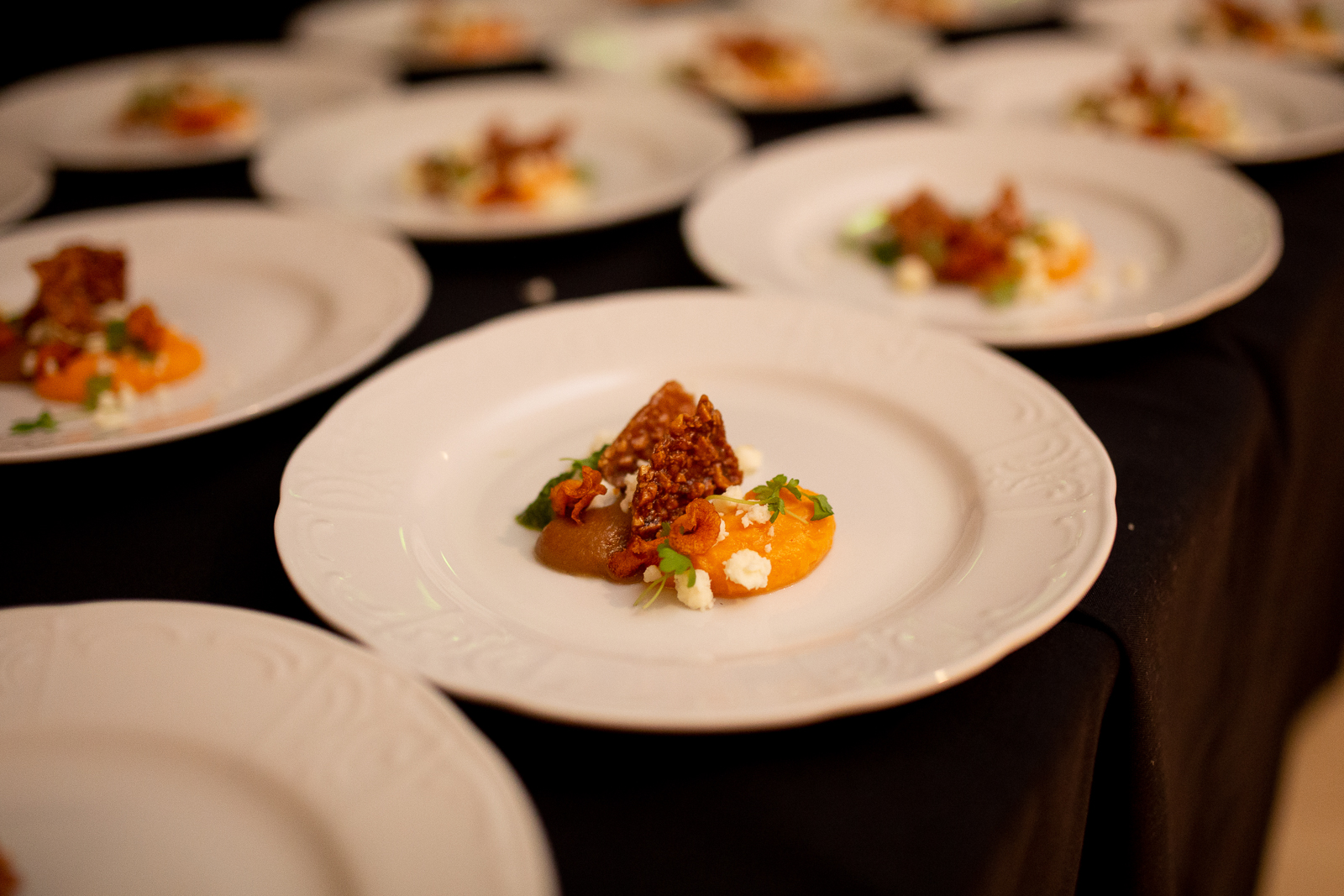a plate of food on a table