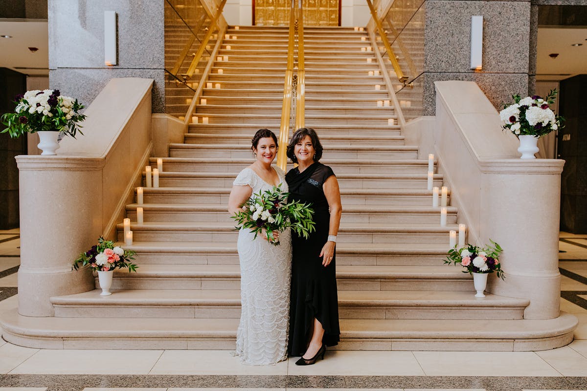 a person standing in front of a building
