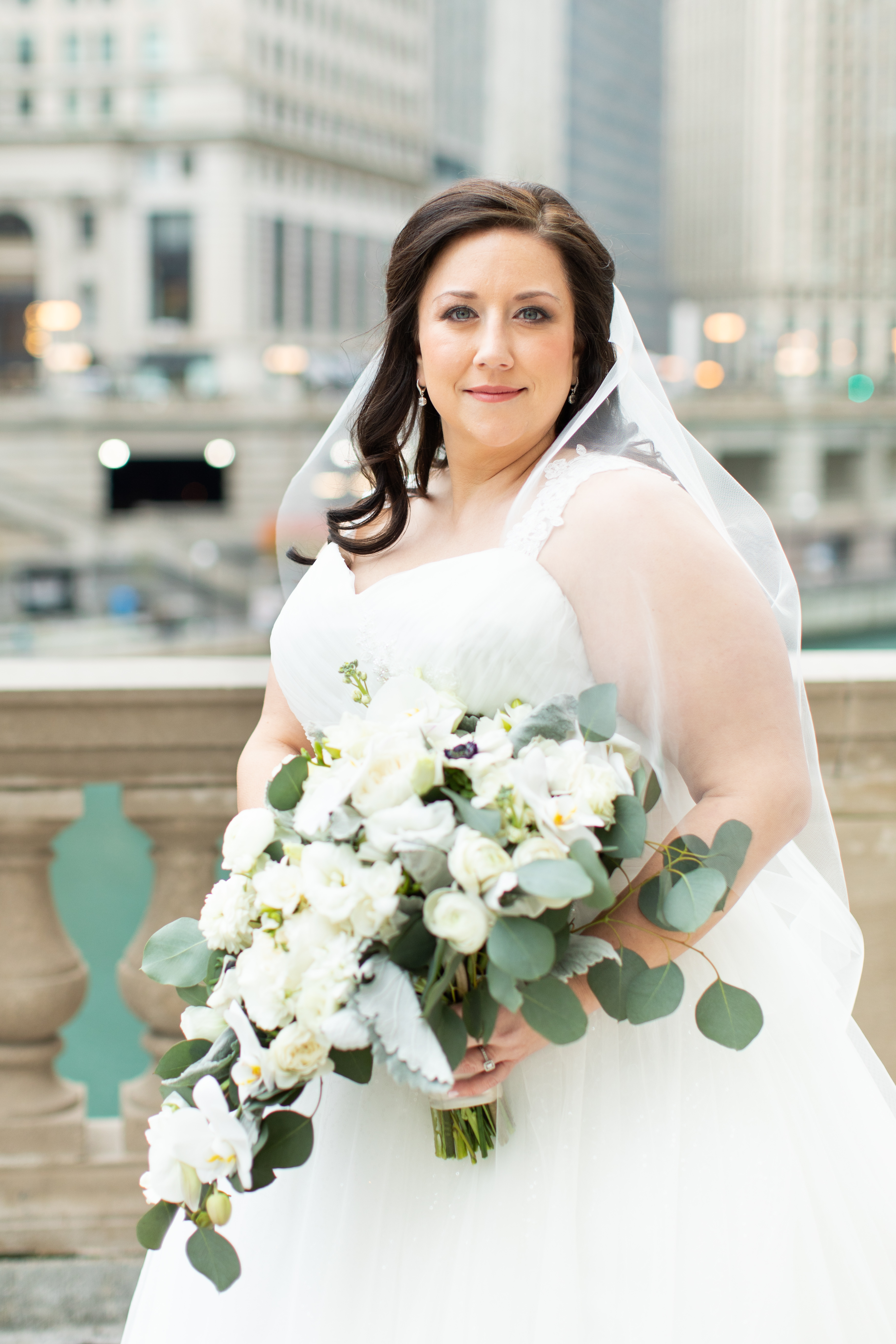a woman in a wedding dress