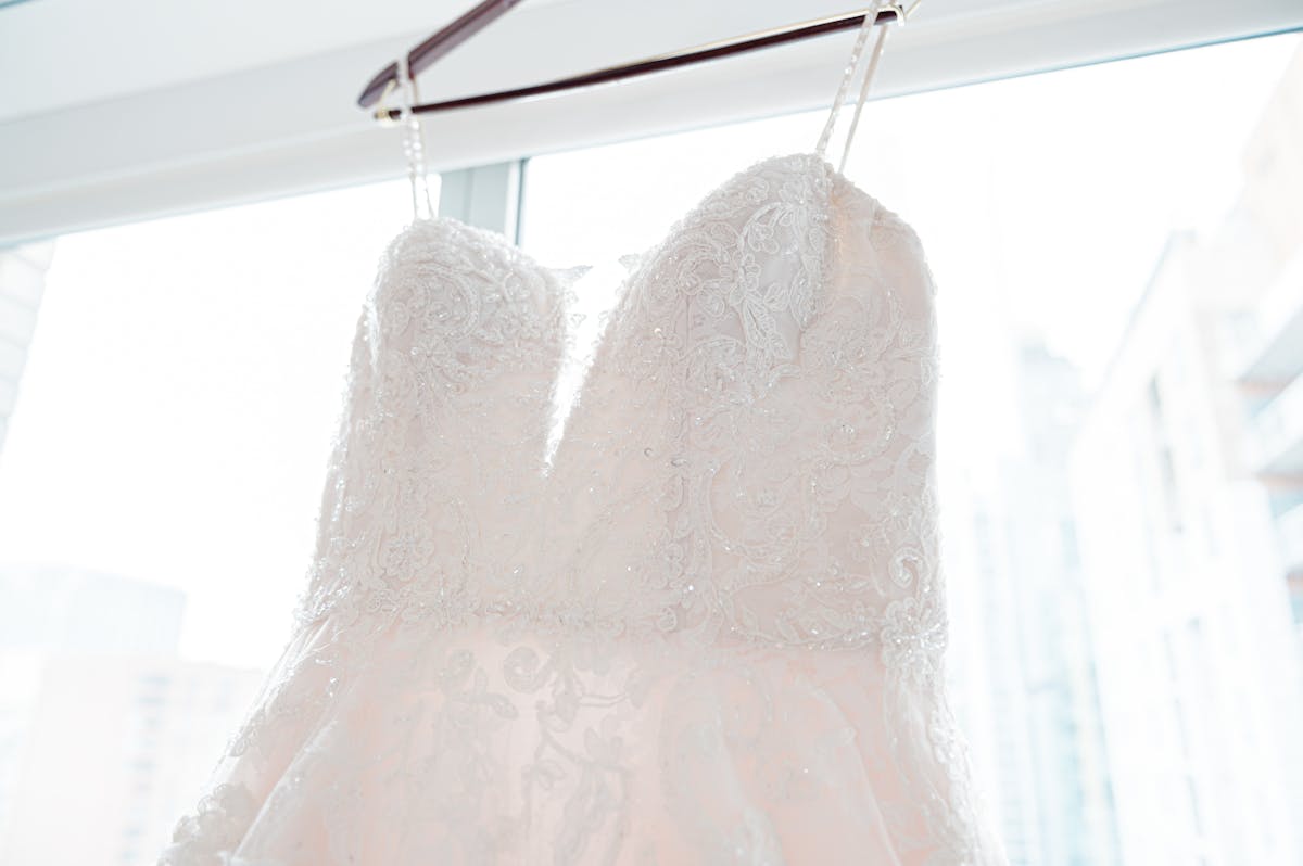 a wedding dress