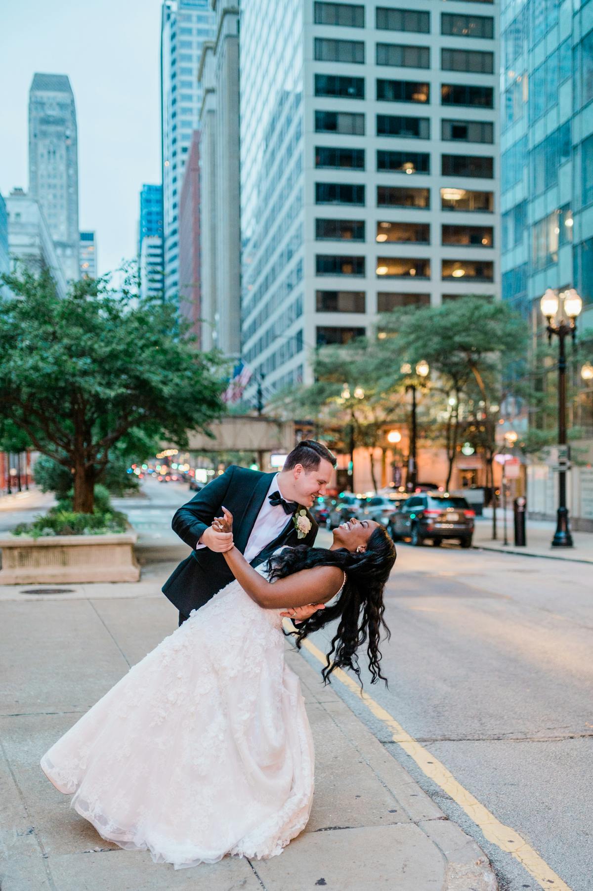 husband and wife celebrating