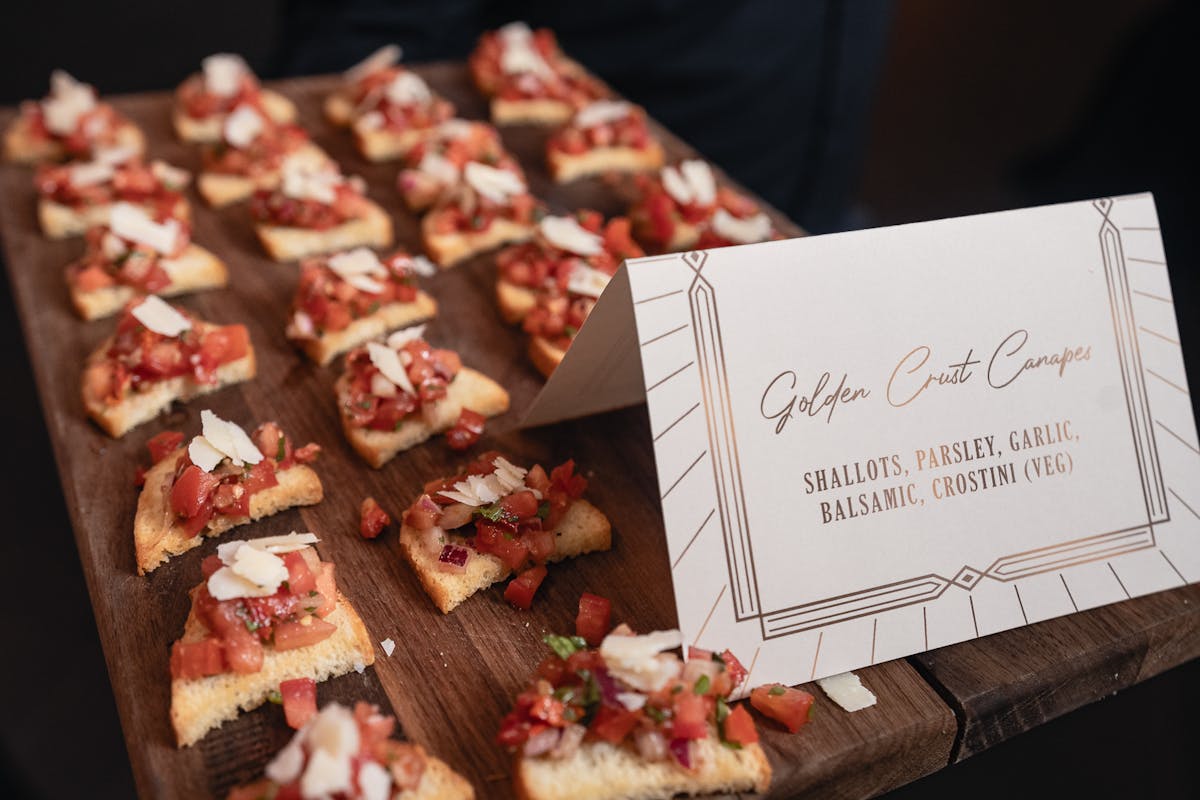 James Bond Casino Themed Holiday Party Passed Bites at a Large Historical Downtown Chicago Venue
