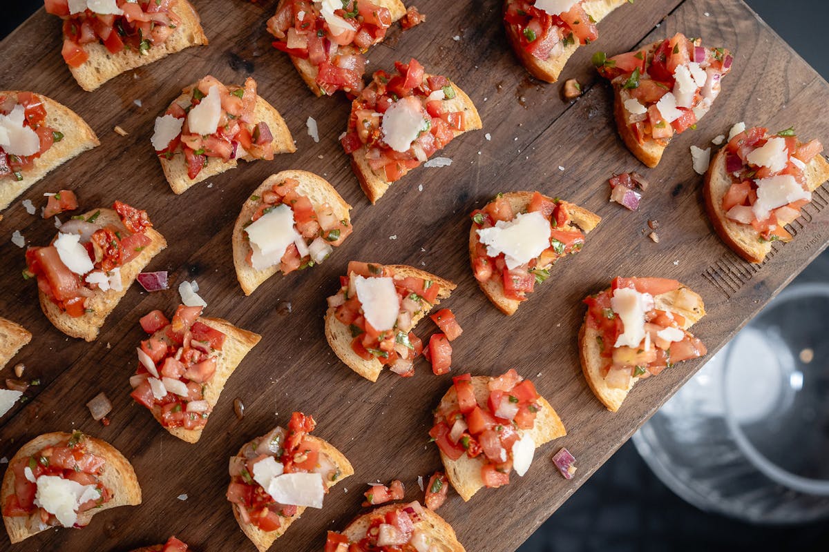 James Bond Casino Themed Holiday Party Passed Bites at a Large Historical Downtown Chicago Venue