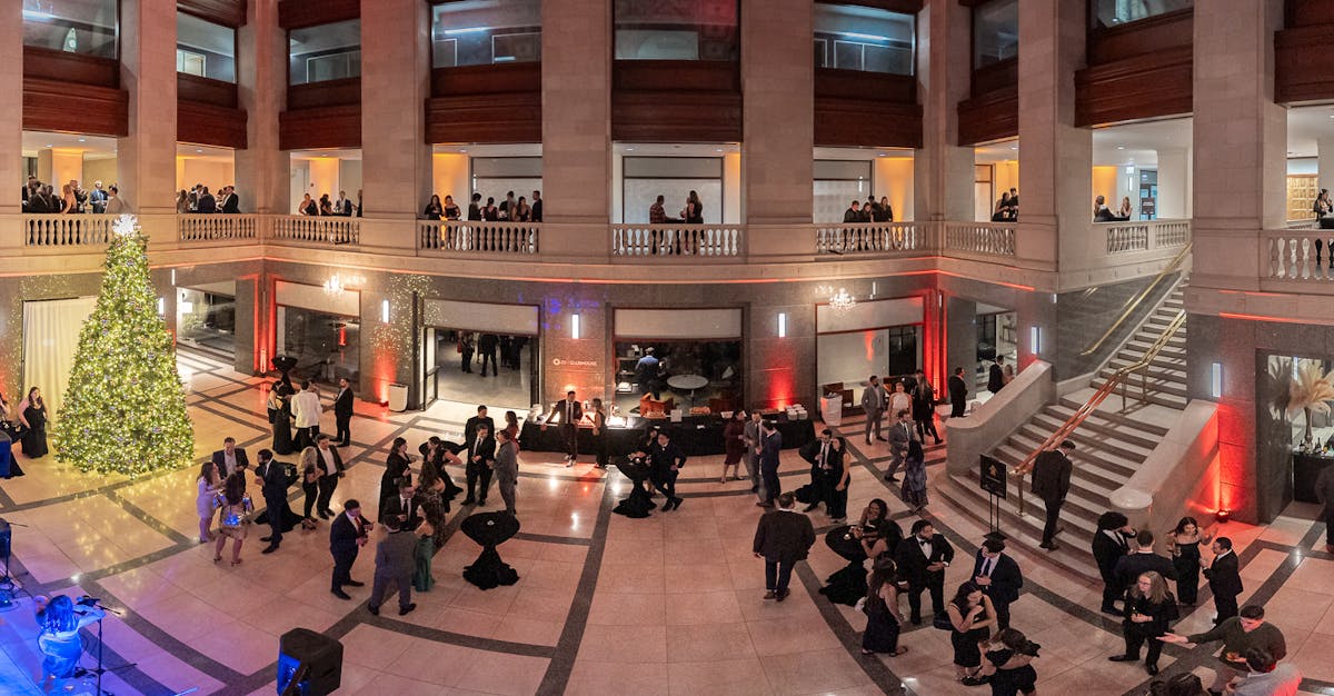 James Bond Casino Themed Holiday Party at a Large Historical Downtown Chicago Venue