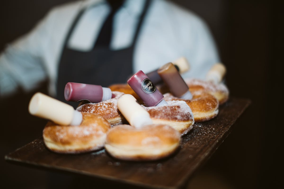 a close up of food