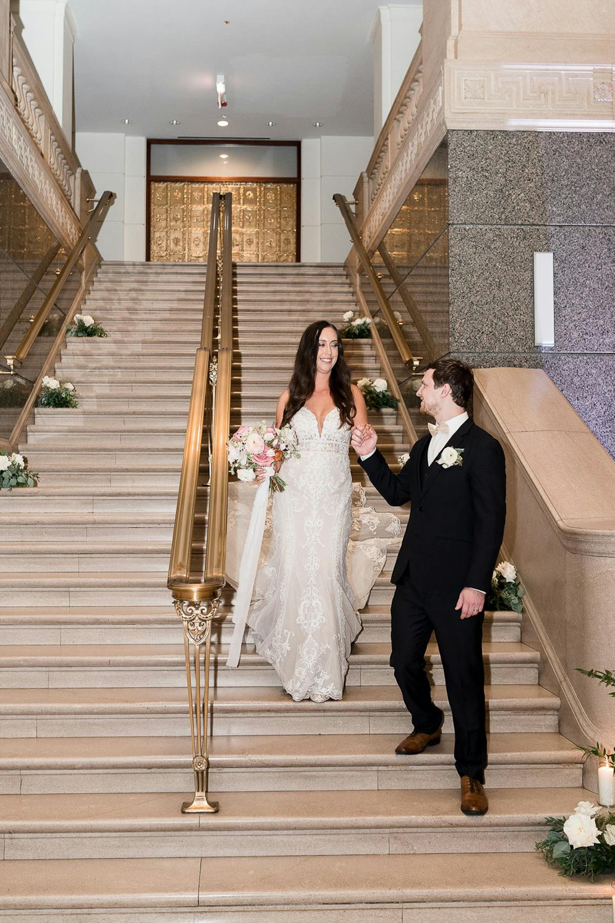 Bride & Groom grand entrance A Timeless Classic Historical Chicago Wedding Venue