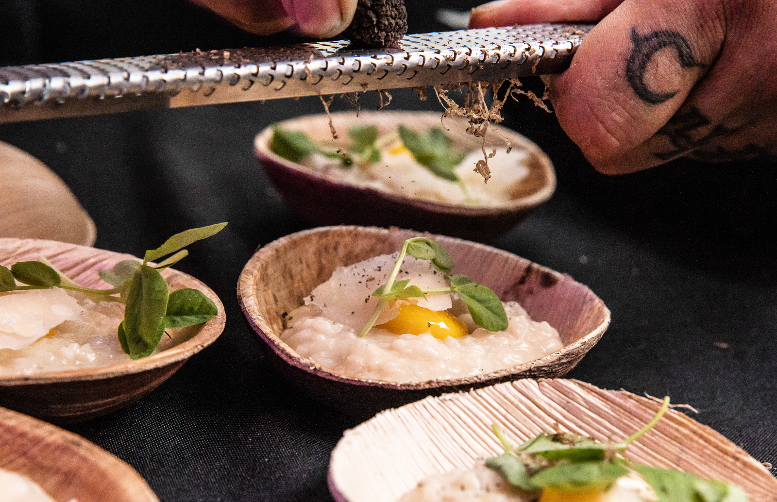 a plate of food on a table