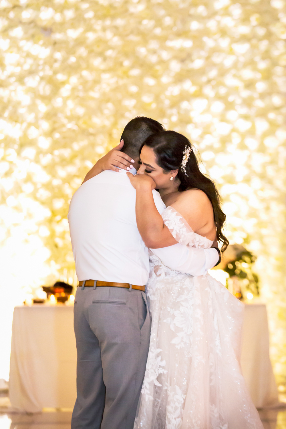 a woman in a wedding dress