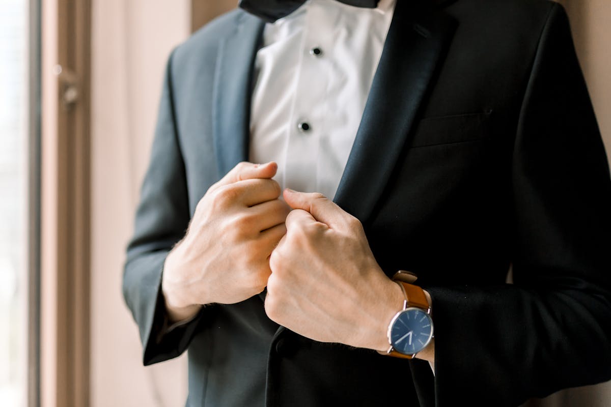 Groom in a tux