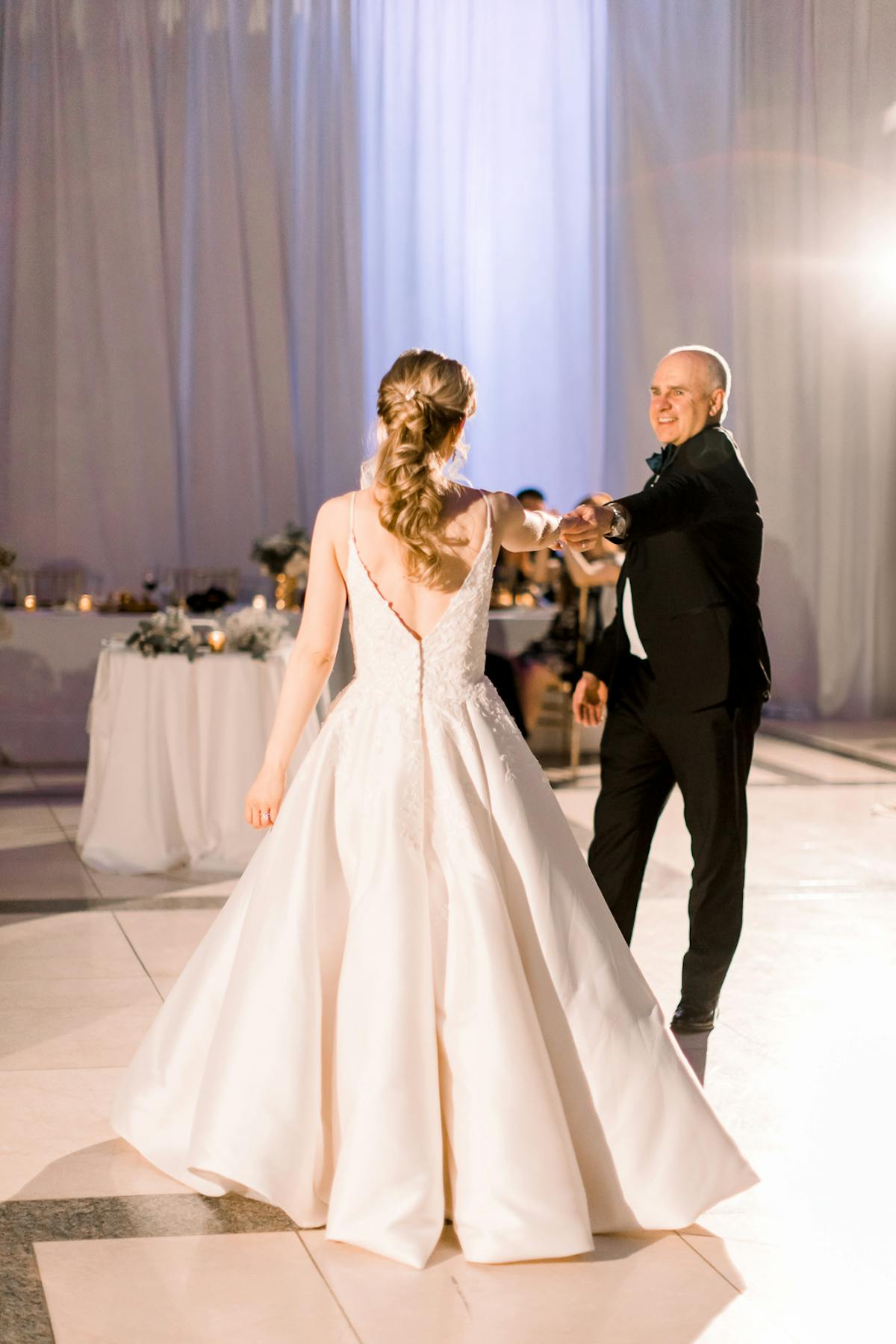father daughter dance at A Timeless Classic Historical Chicago Wedding Venue