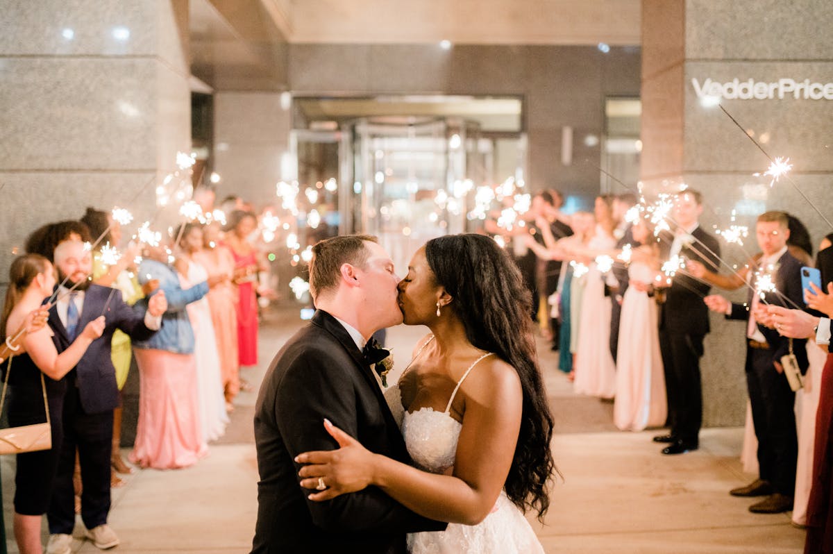 husband and wife celebrating