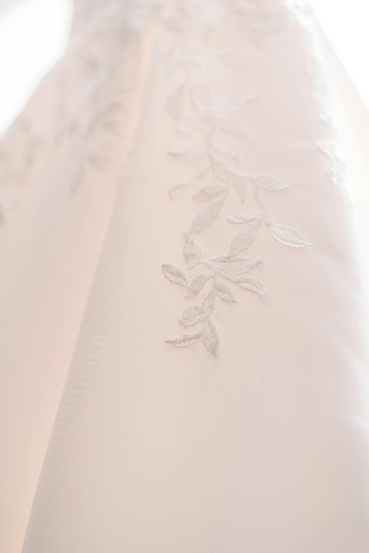 wedding dress on display