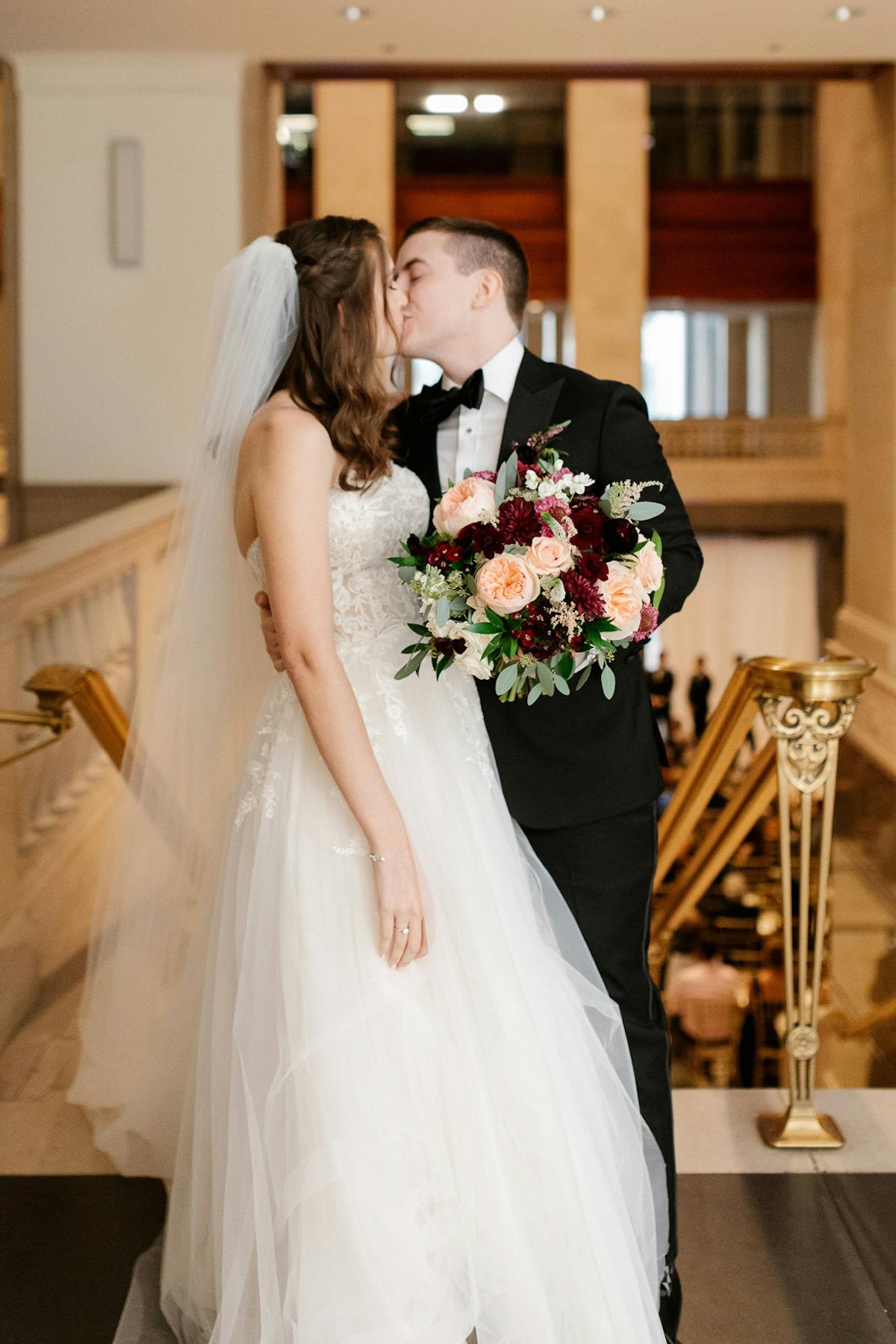 a woman in a wedding dress