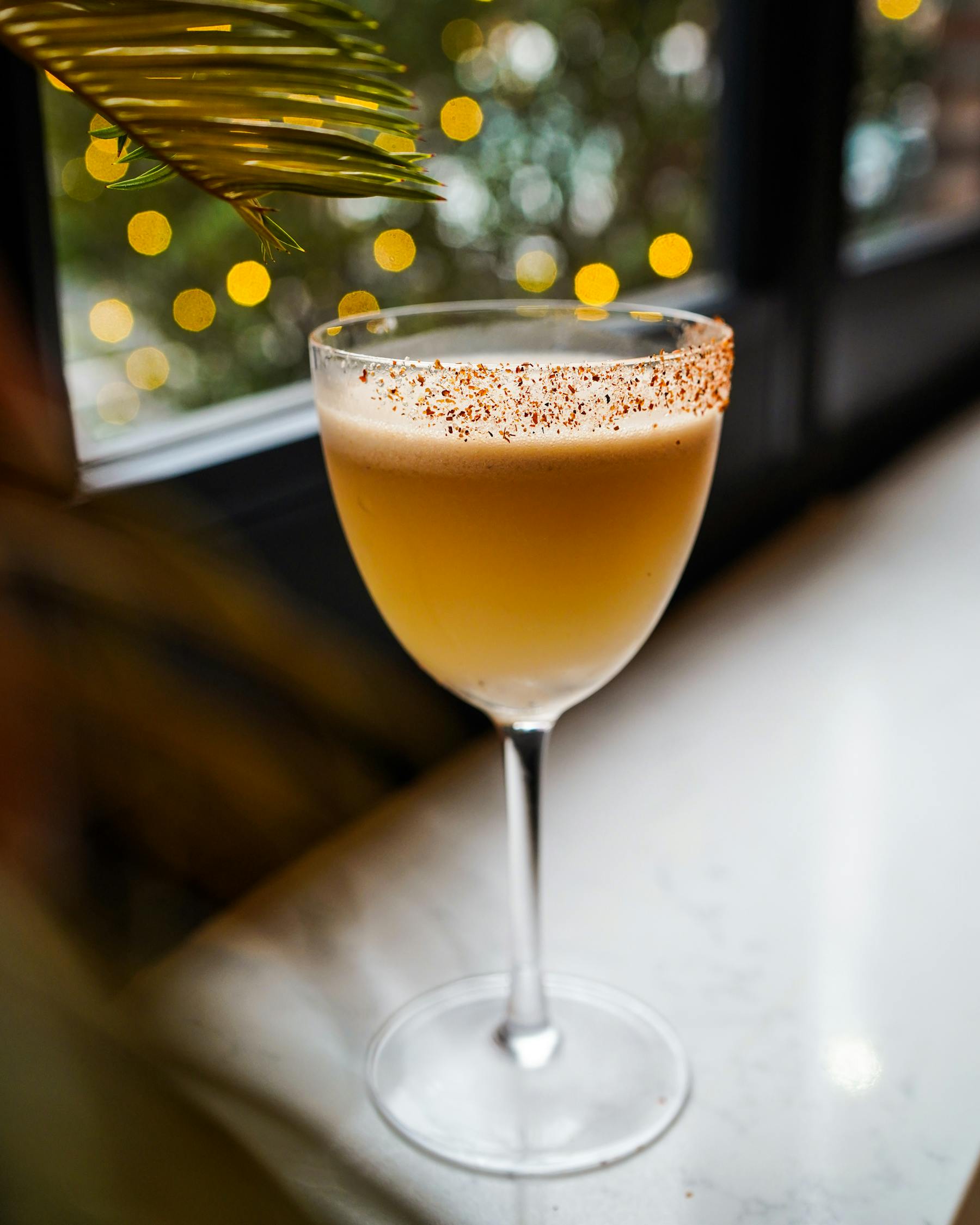 a close up of a wine glass