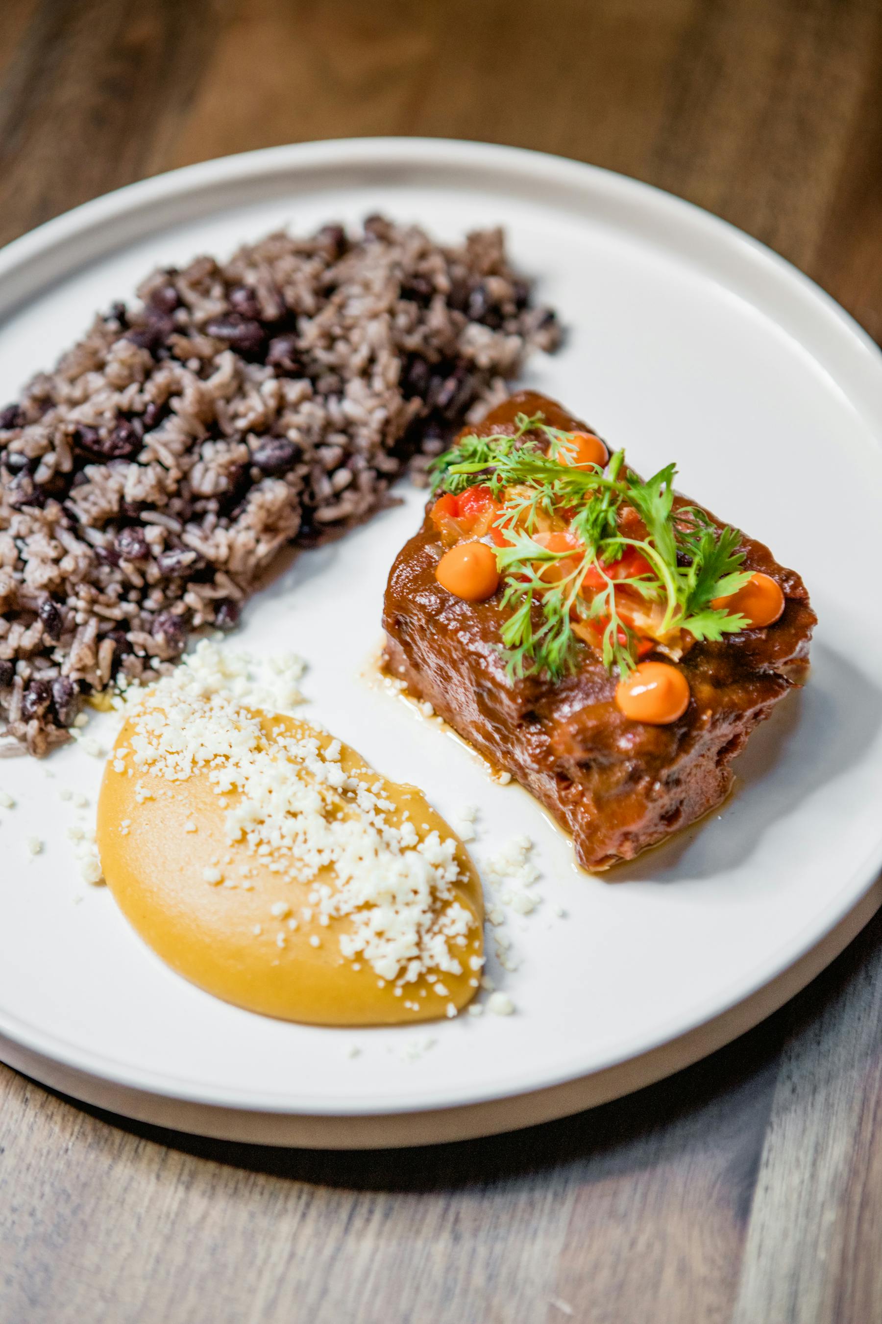 a plate of food on a table