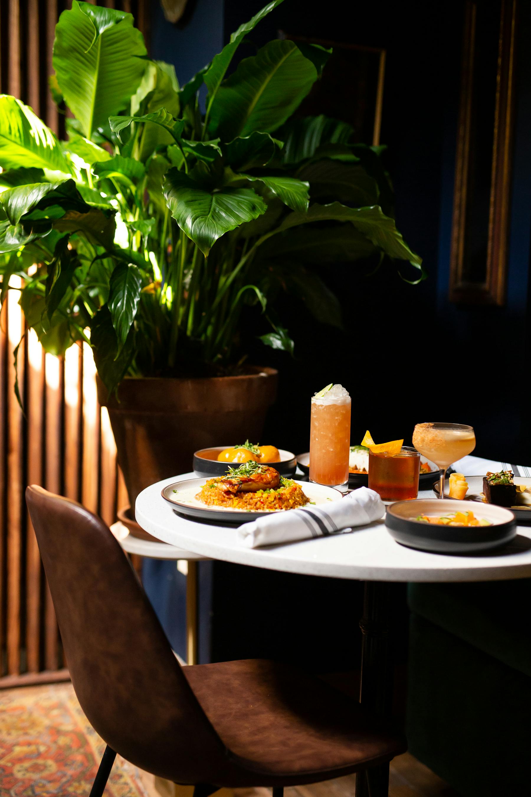 a dining room table