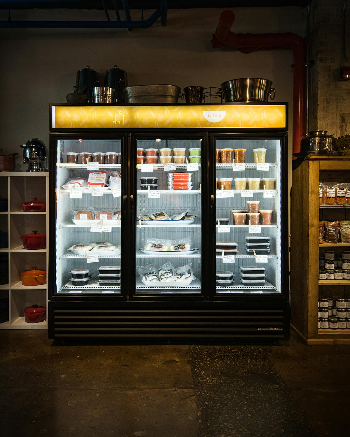 a close up of a refrigerator