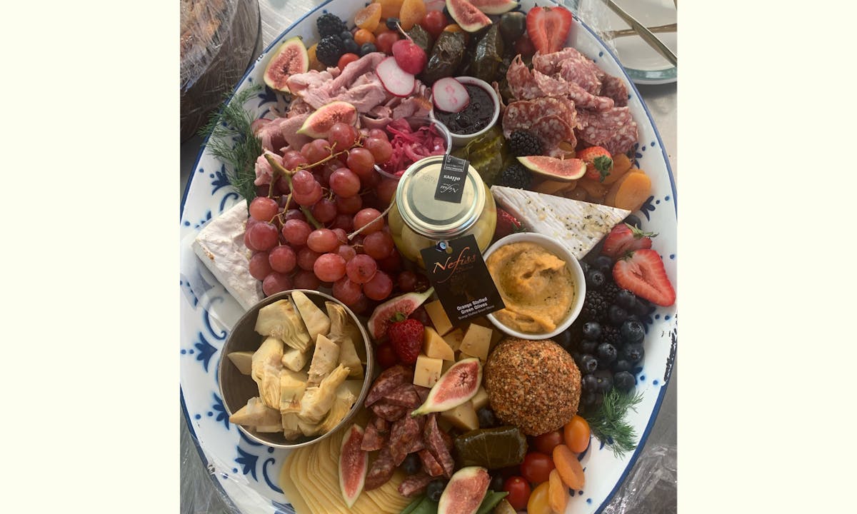many different types of food on a table