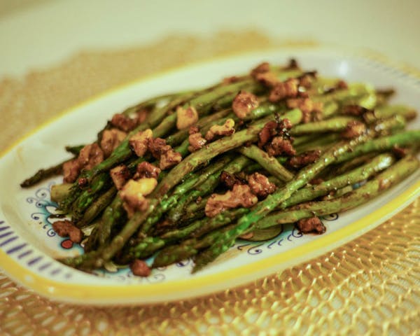 a plate of food with broccoli