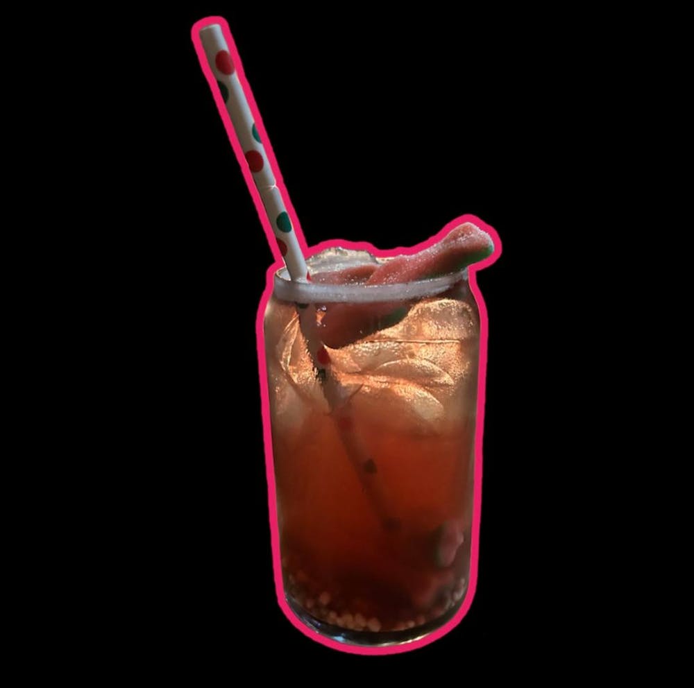 a close up of a glass