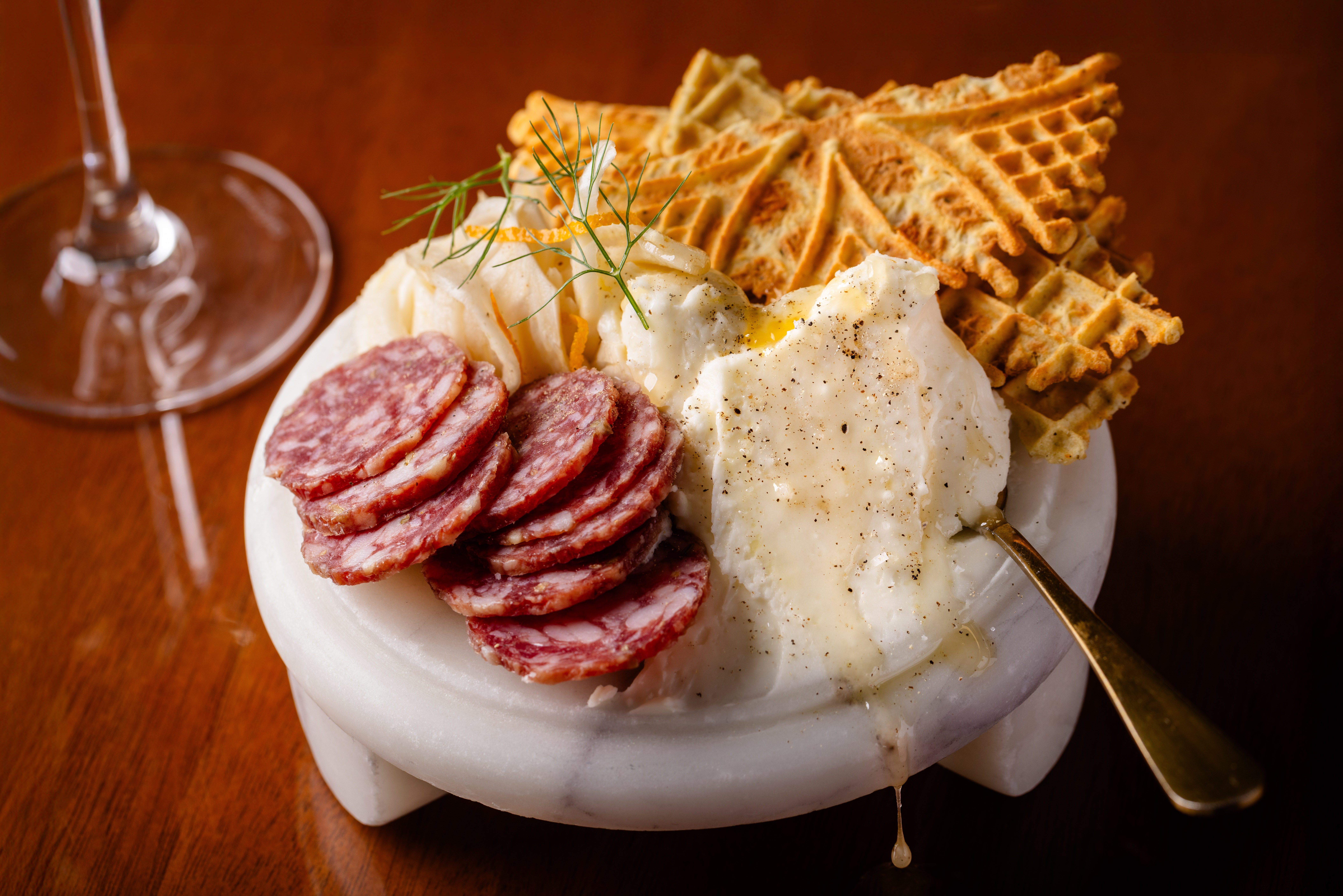 a plate of food on a table