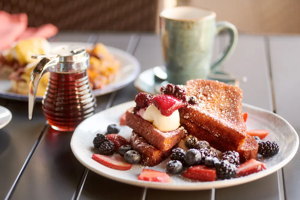 a plate of food on a table