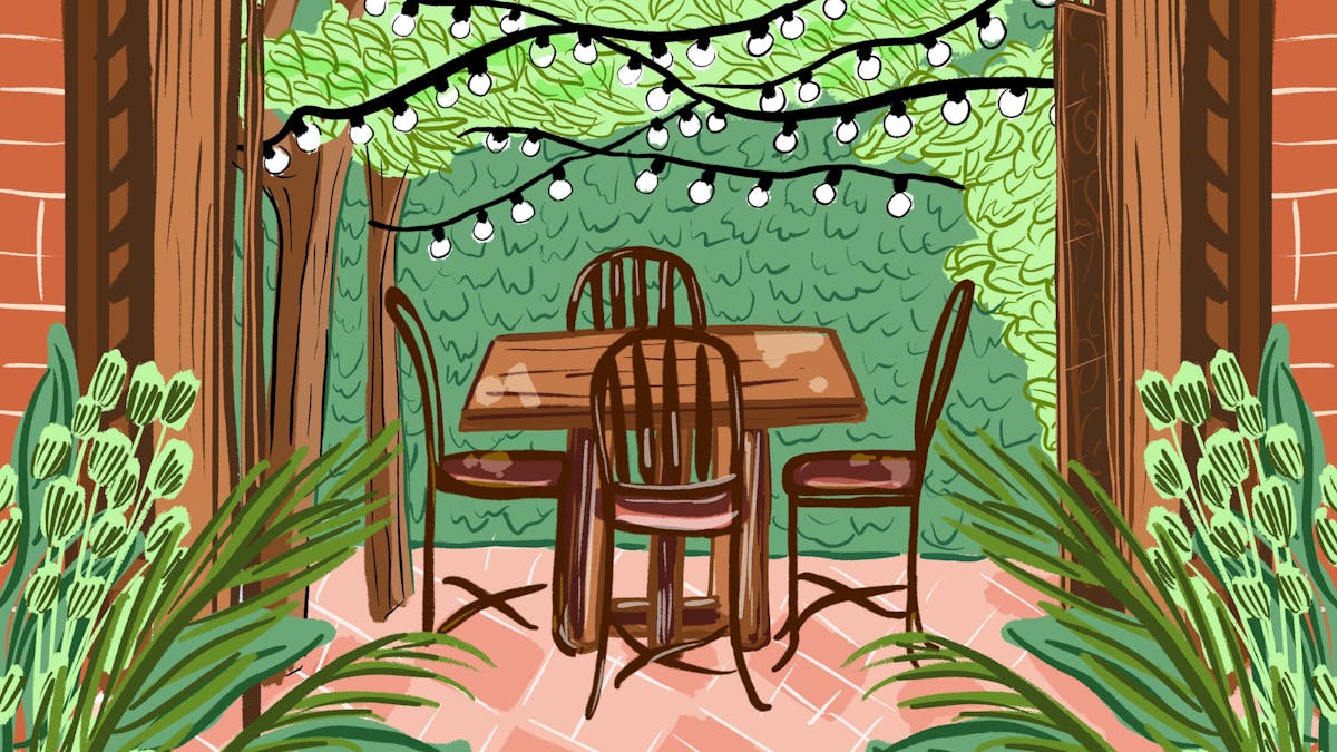 courtyard painting