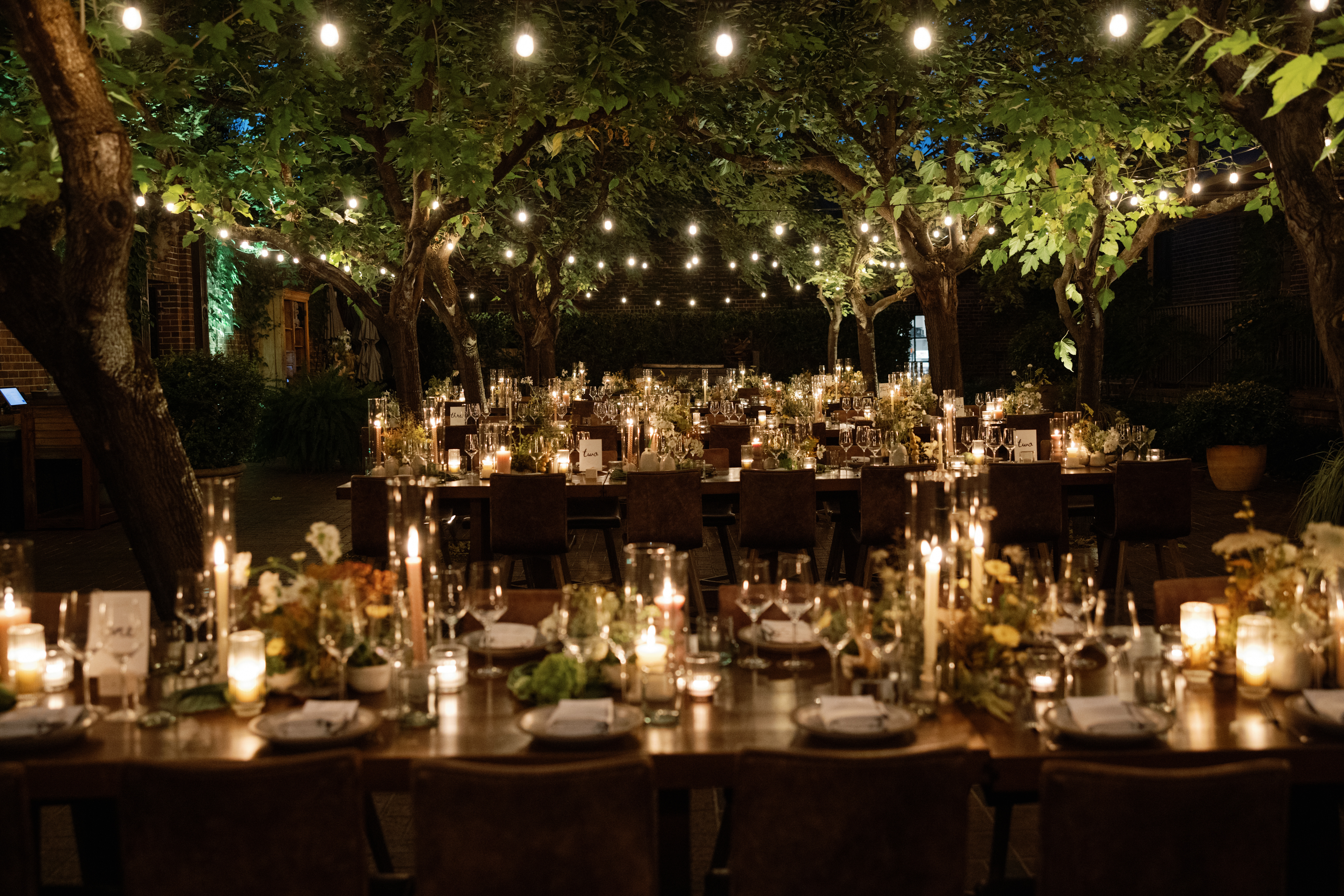 courtyard dinner in the evening