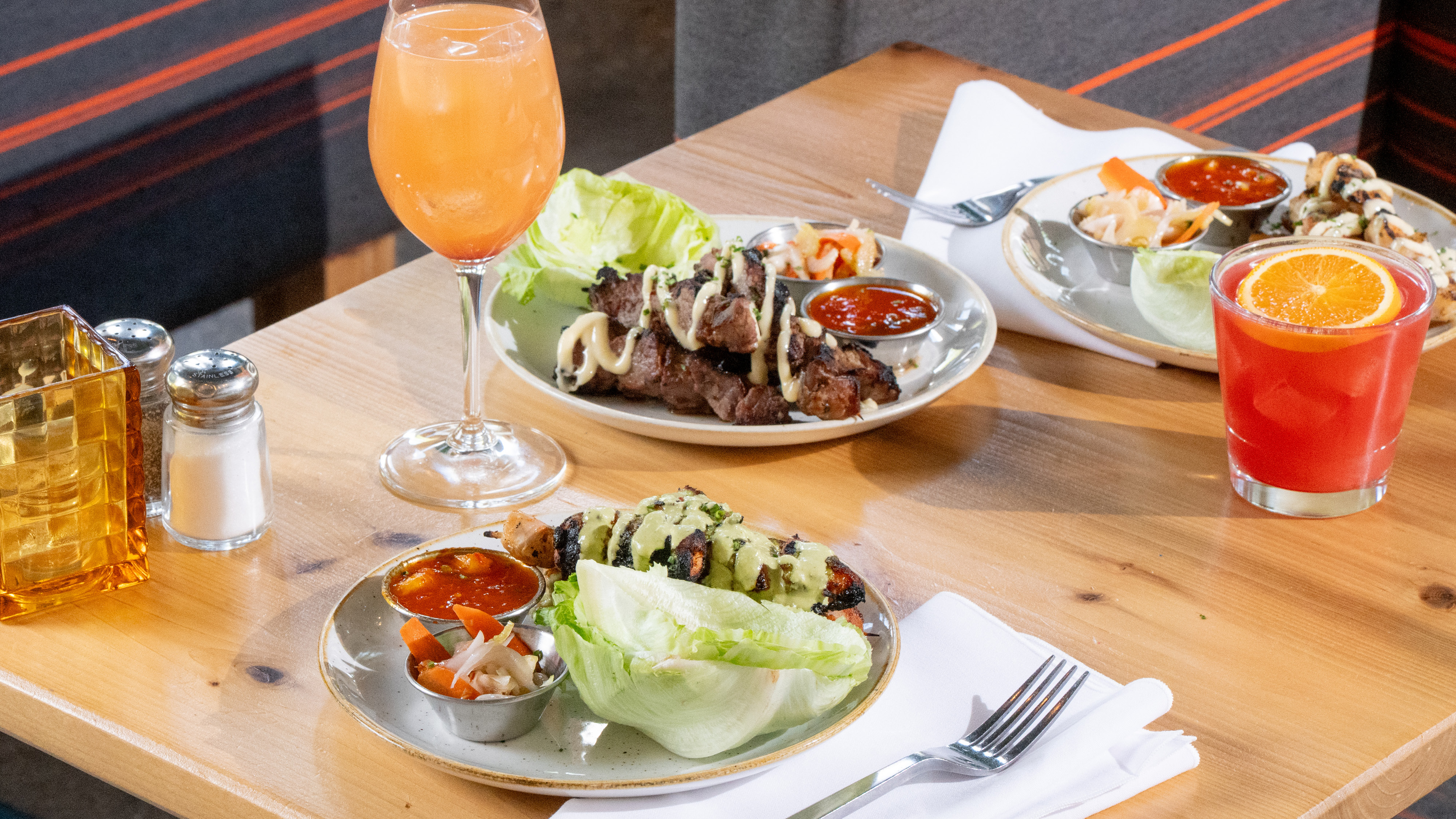 a plate of food on a table