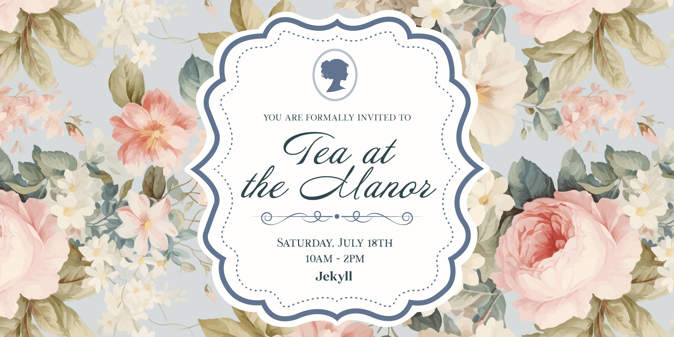 jekyll high tea bridgerton event graphic