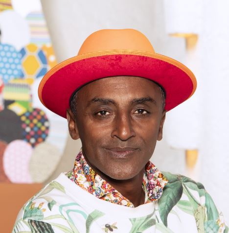 Marcus Samuelsson wearing a hat