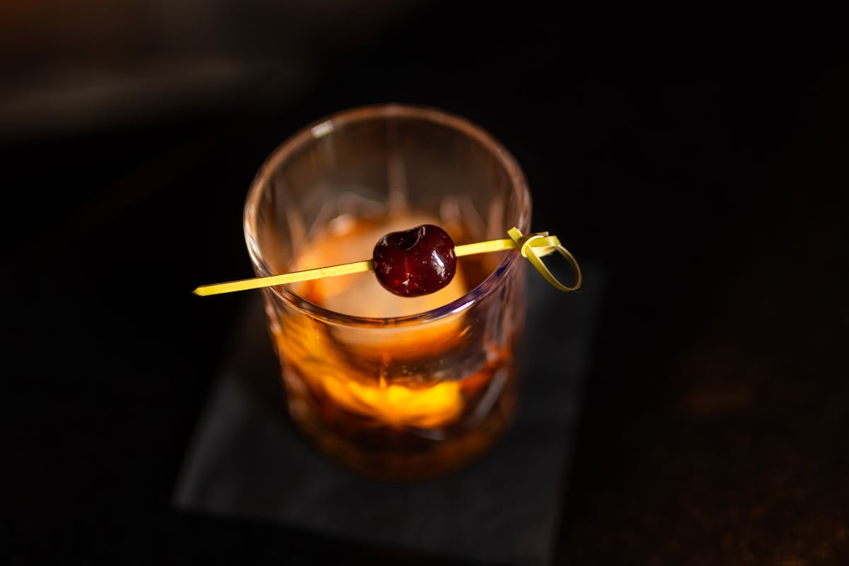 a glass of wine