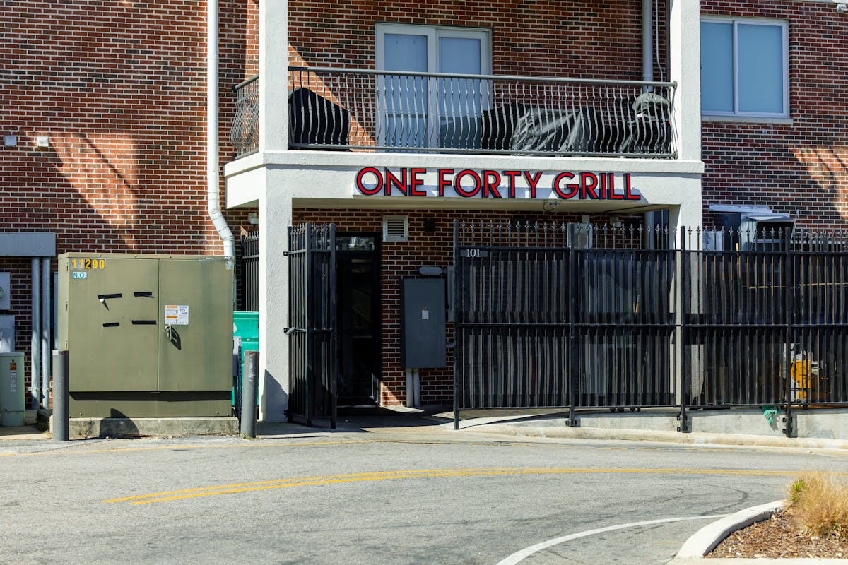 a sign on the side of a building