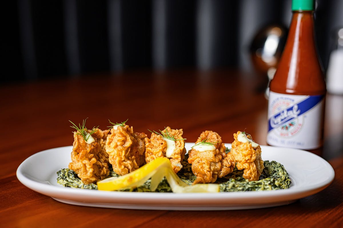a plate of food on a table