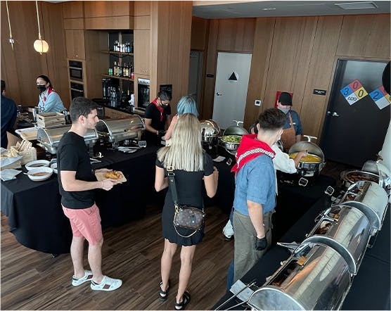 a plate of food on a table