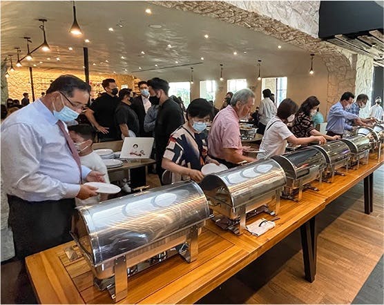 a bunch of food on a plate on a table