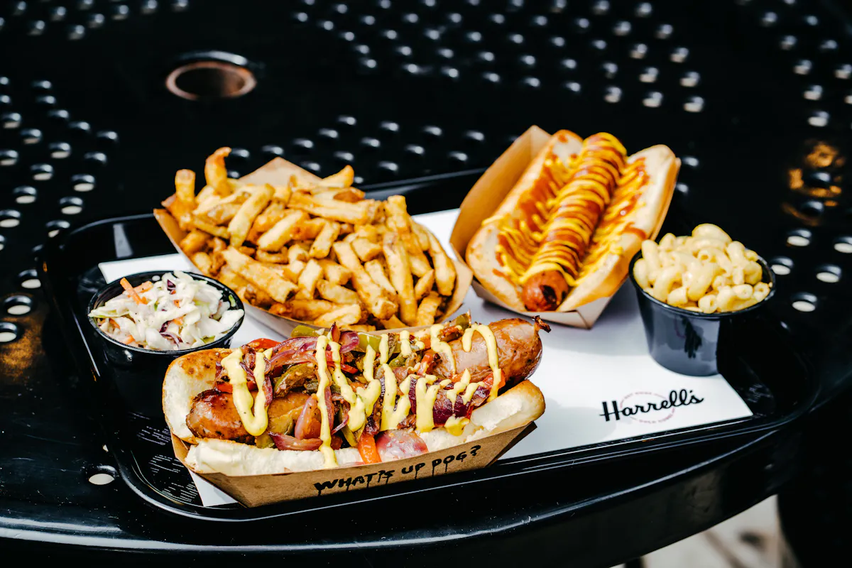 a tray of food on a table
