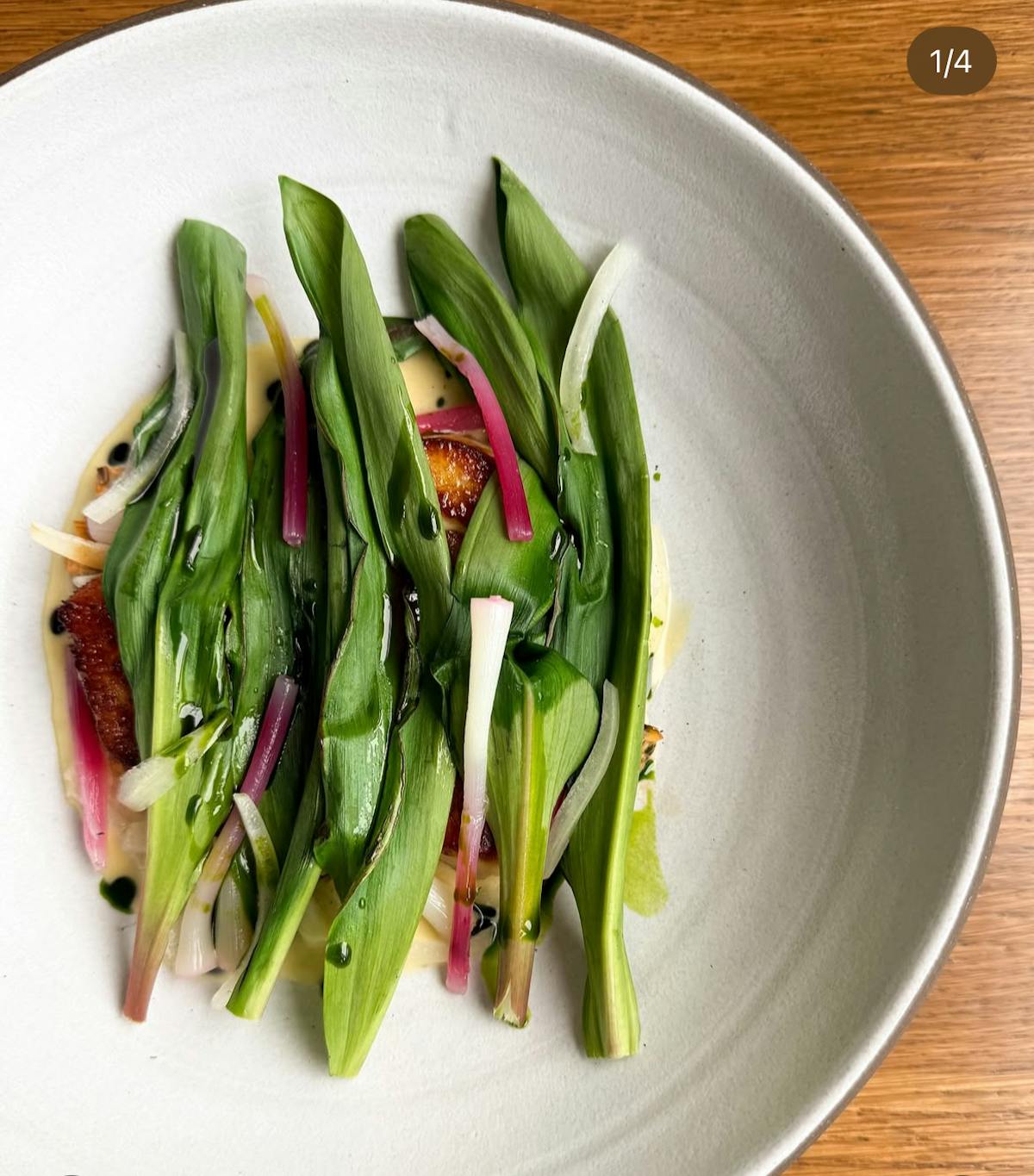 a plate of food on a table