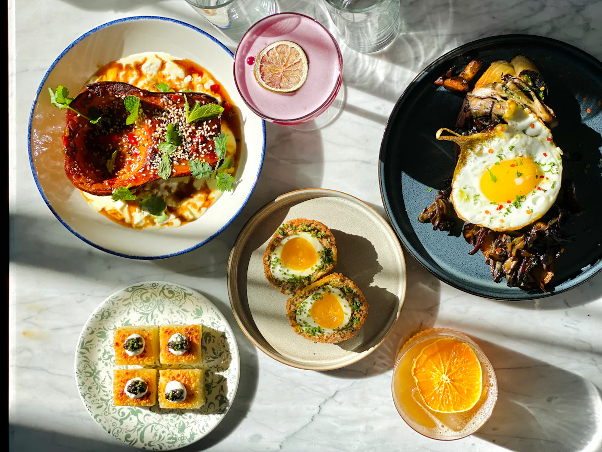 a bunch of food on a plate