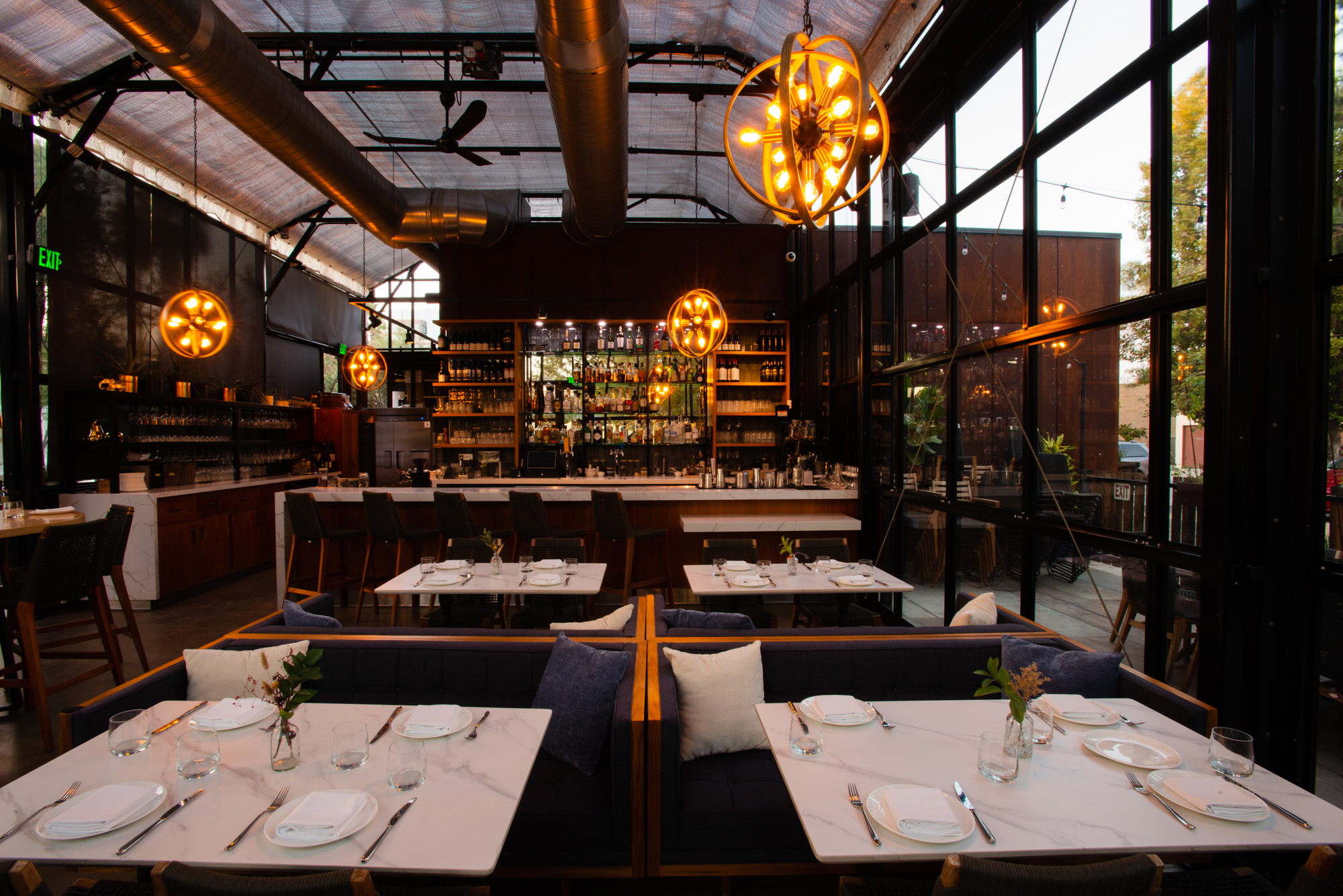 a large long train on a table