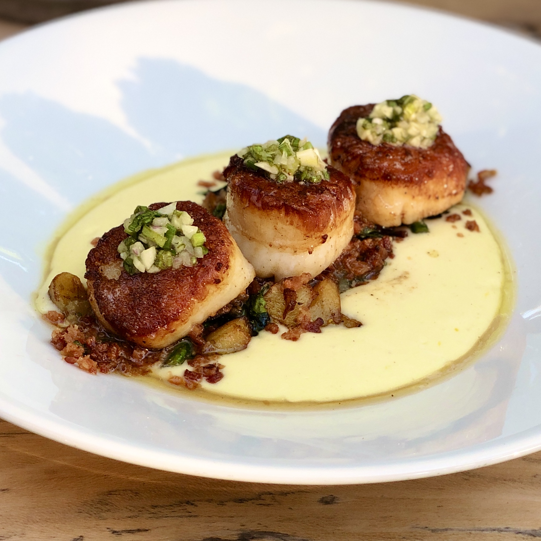 a plate of food on a table